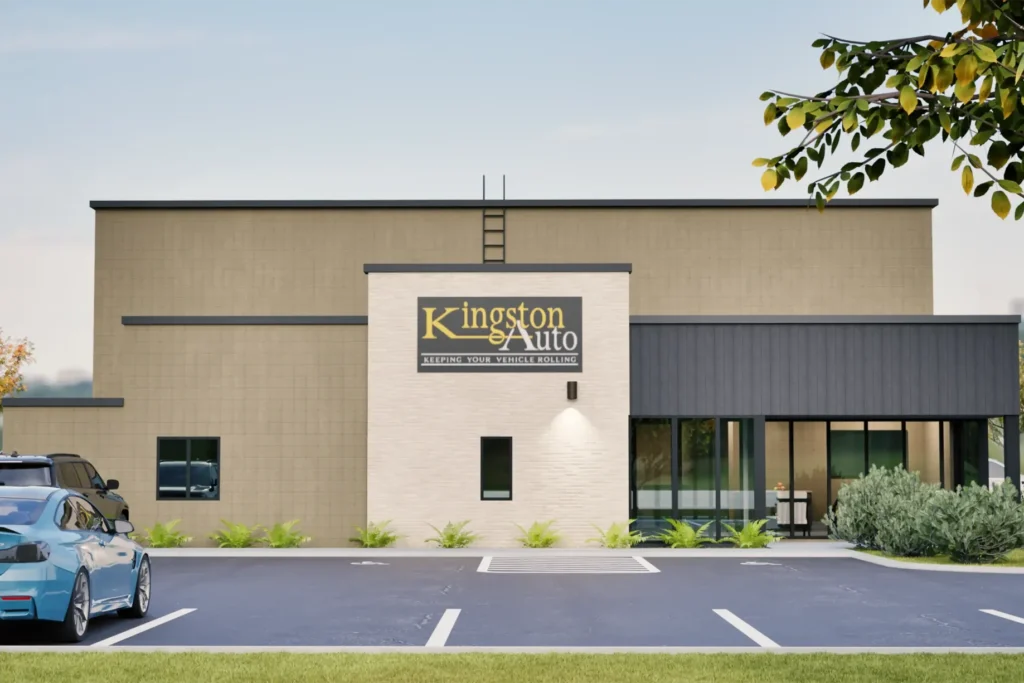 A rendering of an auto repair business.