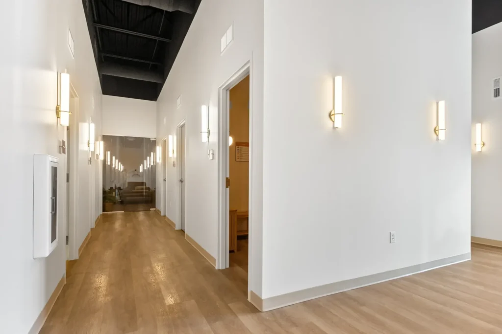 The interior of a wellness clinic.